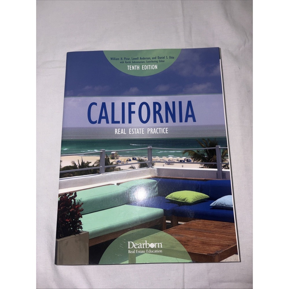California Real Estate Practice 10th Edition Pivar Anderson Otto 2019 Textbook